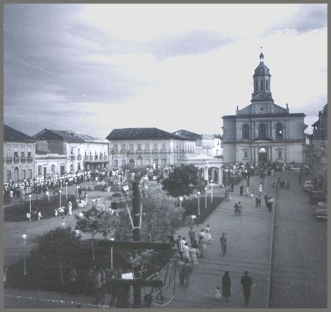 Praça Padre Miguel em Itu no início dos anos 1950