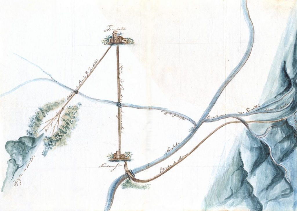 Desenho propondo novos limites com a cidade de Pindamonhangaba