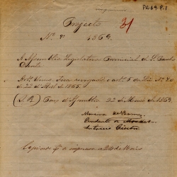 Projeto de Lei nº 9, de 22 de maio de 1869, de co-autoria de Prudente de Moraes, que revogou o artigo 5º da Lei nº 70 de 1865, que estabelecia o imposto municipal sobre portas e janelas nas frentes principais e laterais das casas destinadas à moradia. Projeto de Lei nº 9, de 22 de maio de 1869, de co-autoria de Prudente de Moraes, que revogou o artigo 5º da Lei nº 70 de 1865, que estabelecia o imposto municipal sobre portas e janelas nas frentes principais e laterais das casas destinadas à moradia.