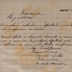 Emenda ao Projeto de Lei nº 171, de 1882 (dispõe sobre subsídios aos membros da Assembléia Provincial), com apoiamento de Prudente de Moraes, suspendendo o pagamento aos deputados que faltassem às sessões. Emenda ao Projeto de Lei nº 171, de 1882 (dispõe sobre subsídios aos membros da Assembléia Provincial), com apoiamento de Prudente de Moraes, suspendendo o pagamento aos deputados que faltassem às sessões.