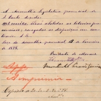 Projeto de Lei nº 17, de 19 de fevereiro de 1878, de autoria de Prudente de Moraes, abolindo as loterias provinciais. Projeto de Lei nº 17, de 19 de fevereiro de 1878, de autoria de Prudente de Moraes, abolindo as loterias provinciais.