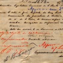 Emenda nº 4, de 6 de fevereiro de 1878, de co-autoria de Prudente de Moraes, desanexando o sítio de João Baptista da Cruz Leite da paróquia de Brotas e anexando-o à de São Pedro, no município de Piracicaba. Emenda nº 4, de 6 de fevereiro de 1878, de co-autoria de Prudente de Moraes, desanexando o sítio de João Baptista da Cruz Leite da paróquia de Brotas e anexando-o à de São Pedro, no município de Piracicaba.
