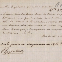 Projeto de Lei nº 39, de fevereiro de 1883, de autoria de Prudente de Moraes, criando duas cadeiras de primeiras letras em Piracicaba e Dois Córregos. Projeto de Lei nº 39, de fevereiro de 1883, de autoria de Prudente de Moraes, criando duas cadeiras de primeiras letras em Piracicaba e Dois Córregos.