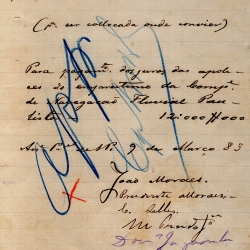 Emenda nº 13 de 9 de março de 1883, de co-autoria de Prudente de Moraes, sobre dotação de verba para pagamento de juros decorrentes de empréstimo feito pela Companhia de Navegação Fluvial Paulista. Emenda nº 13 de 9 de março de 1883, de co-autoria de Prudente de Moraes, sobre dotação de verba para pagamento de juros decorrentes de empréstimo feito pela Companhia de Navegação Fluvial Paulista.