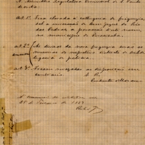 Projeto de Lei nº 129, de fevereiro de 1889, de autoria de Prudente de Moraes, elevando à categoria de freguesia a povoação de Bom Jesus do Rio das Pedras, no município de Piracicaba. Projeto de Lei nº 129, de fevereiro de 1889, de autoria de Prudente de Moraes, elevando à categoria de freguesia a povoação de Bom Jesus do Rio das Pedras, no município de Piracicaba.