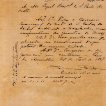 Projeto de Lei nº 136, de 27 de fevereiro de 1889, de co-autoria de Prudente de Moraes, autorizando o município de São Carlos do Pinhal a contrair empréstimo para ser aplicado na canalização de água potável no município. Projeto de Lei nº 136, de 27 de fevereiro de 1889, de co-autoria de Prudente de Moraes, autorizando o município de São Carlos do Pinhal a contrair empréstimo para ser aplicado na canalização de água potável no município.