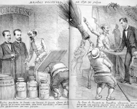 O governo de Prudente de Moraes foi pródigo de conspirações e tentativas de desestabilização (as “aranhas”). Aqui a situação é satirizada com a sugestão de uma medida de força (a vassoura). Don Quixote (Rio de Janeiro) nº 44 – 28/12/1895 O governo de Prudente de Moraes foi pródigo de conspirações e tentativas de desestabilização (as “aranhas”). Aqui a situação é satirizada com a sugestão de uma medida de força (a vassoura). Don Quixote (Rio de Janeiro) nº 44 – 28/12/1895