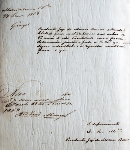 Requerimento de Prudente de Moraes, de próprio punho, solicitando sua matrícula no 5º ano da Faculdade de Direito de São Paulo. Requerimento de Prudente de Moraes, de próprio punho, solicitando sua matrícula no 5º ano da Faculdade de Direito de São Paulo.