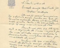 Carta do Deputado Vicente Paula Lima (UDN). Carta do Deputado Vicente Paula Lima (UDN).