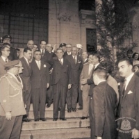Visita oficial do Presidente da República Juscelino Kubitschek ao Parlamento Paulista, por ocasião da comemoração do Jubileu de Prata da Revolução de 1932 e pelo 10º Aniversário da Constituinte Paulista. 1957 Visita oficial do Presidente da República Juscelino Kubitschek ao Parlamento Paulista, por ocasião da comemoração do Jubileu de Prata da Revolução de 1932 e pelo 10º Aniversário da Constituinte Paulista. 1957