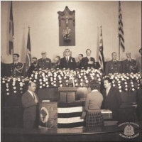 Execução do Hino Nacional na solenidade de 9 de julho. 1959 Execução do Hino Nacional na solenidade de 9 de julho. 1959