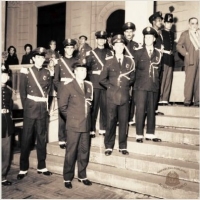 Guarda Civil em uniforme de gala na solenidade da Revolução de 32. 1964 Guarda Civil em uniforme de gala na solenidade da Revolução de 32. 1964