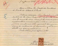 Requerimento de inscrição nos exames vestibulares da Faculdade de Direito. Requerimento de inscrição nos exames vestibulares da Faculdade de Direito