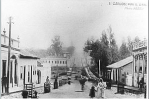 Rua São Carlos em 1888 e 1889 Rua São Carlos em 1888 e 1889